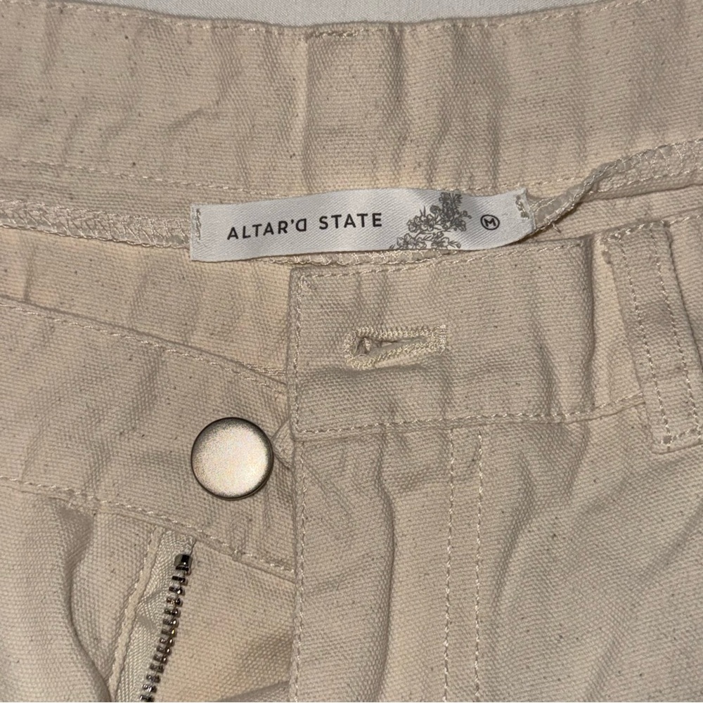 Altar'd State Beige Carpenter Pants